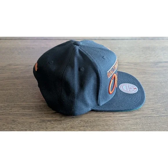 Baltimore Orioles Hat Mitchell & Ness Retro Lockup Original Fit Snapback Hat - Picture 6 of 12